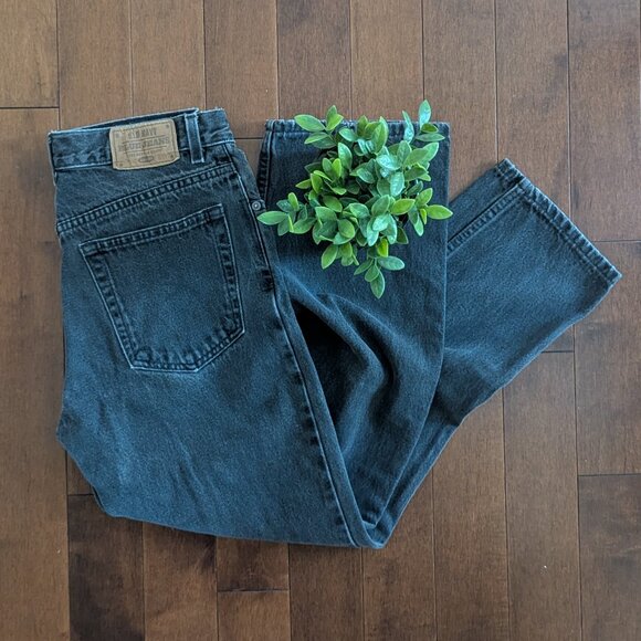 90s OLD NAVY BLACK WASH VINTAGE BAGGY JEANS - Picture 1 of 4